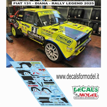 DECALS 1:24 - FIAT 131 ABARTH - DIANA - RALLY LEGEND 2025