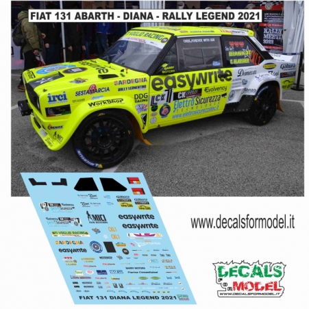 DECALS 1:24 - FIAT 131 ABARTH - DIANA - RALLY LEGEND 2021