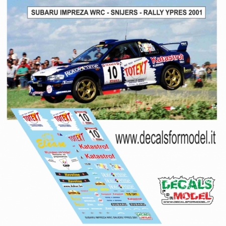 DECALS 1:43 - SUBARU IMPREZA WRC - SNIJERS - RALLY YPRES 2001