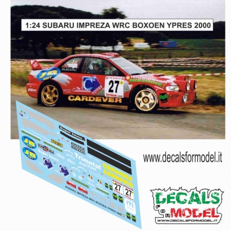DECALS 1:24 SUBARU IMPREZA WRC - BOXOEN - RALLY YPRES 2000