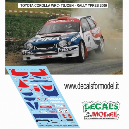 DECALS 1/43 - TOYOTA COROLLA WRC - TSJOEN - RALLY YPRES 2000