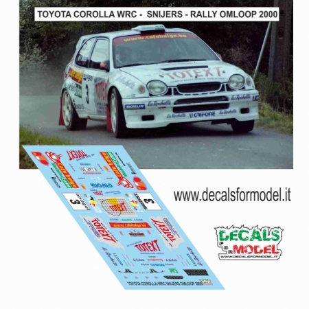 DECALS 1:43 - TOYOTA COROLLA WRC - SNIJERS - RALLY OMLOOP 2000