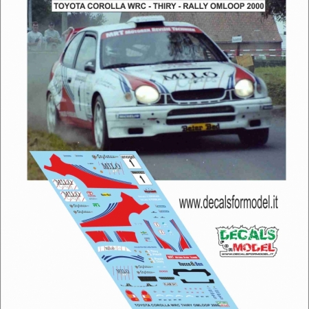 DECALS 1.43 - TOYOTA COROLLA WRC - THIRY - RALLY OMLOOP 2000 - WINNER