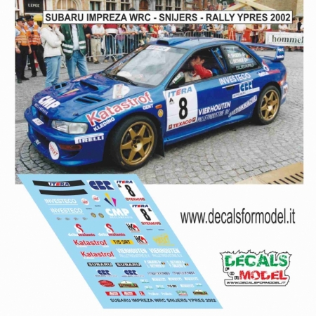 DECALS 1:43 - SUBARU IMPREZA WRC - SNIJERS - RALLY YPRES 2002