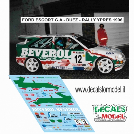 DECALS 1:24 - FORD ESCORT COSW - DUEZ - RALLY YPRES 1996