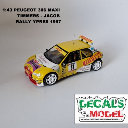 MODELLO 1:43 - PEUGEOT 306 MAXI - TIMMERS - RALLY YPRES 1997