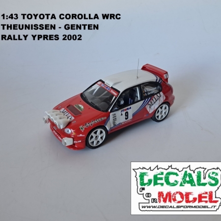 MODELLO 1:43 - TOYOTA COROLLA WRC - THEUNISSEN - RALLY YPRES 2002
