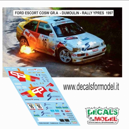 DECALS 1:43 - FORD ESCORT COSW. GR.A - DUMOULIN - RALLY YPRES 1997