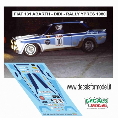 DECALS 1:43 - FIAT 131 ABARTH - DIDI - RALLY YPRES 1980