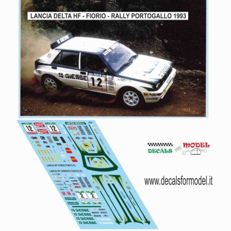 DECALS 1:64 - LANCIA DELTA HF - FIORIO / CERRATO - RALLY PORTOGALLO / CIOCCO 1993