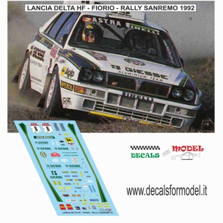 1:64 DECALS - LANCIA DELTA HF - FIORIO - RALLY SANREMO 1992