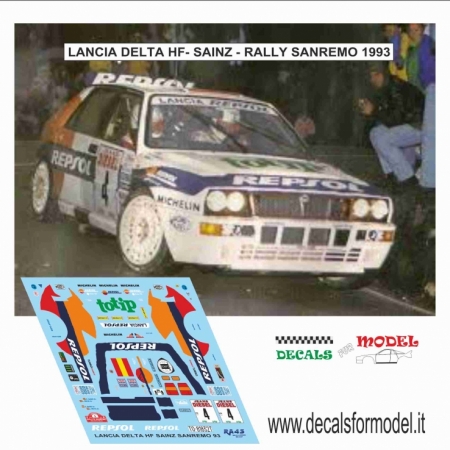 1:64 DECAL - LANCIA DELTA HF - SAINZ - RALLY SANREMO 1993