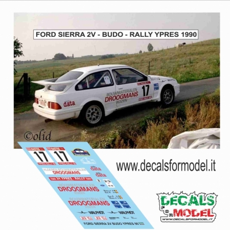 DECALS 1:43 - FORD SIERRA 2V - BUDO - RALLY YPRES 1990