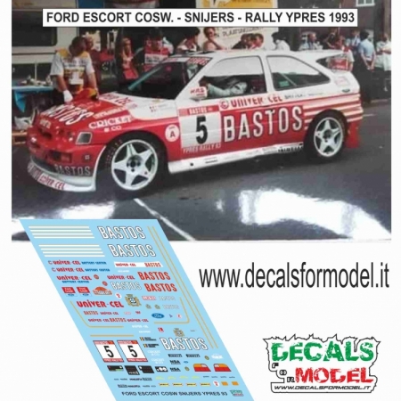 DECALS 1:24 FORD ESCORT COSW. - SNIJERS RALLY YPRES 1993