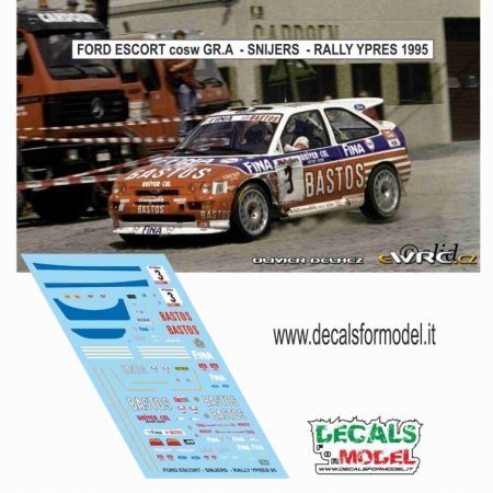 DECALS 1:24 - FORD ESCORT COSW - BASTOS - SNIJERS - RALLY YPRES 1995