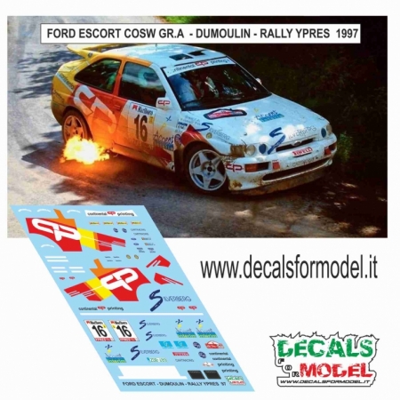 DECALS 1:24 - FORD ESCORT COSW - DUMOULIN - RALLY YPRES 1997