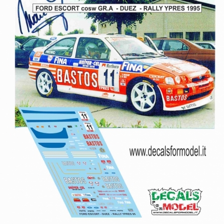 DECALS 1:24 - FORD ESCORT COSW - DUEZ - RALLY YPRES 1995
