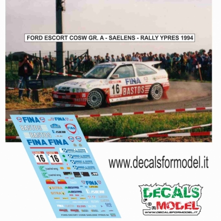 DECALS 1:24 - FORD ESCORT COSW - SAELENS RALLY YPRES 1994