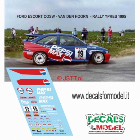 DECALS 1:24 - FORD ESCORT COSW - VAN DEN HOORN - RALLY YPRES 1995