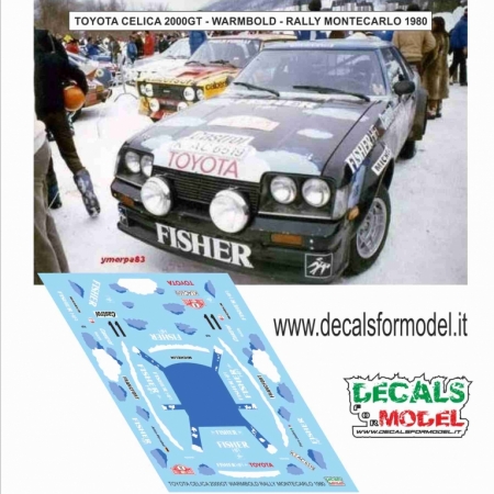 DECALS 1:43 - TOYOTA CELICA 2000GT - WALMBOLD - RALLY MONTECARLO 1980